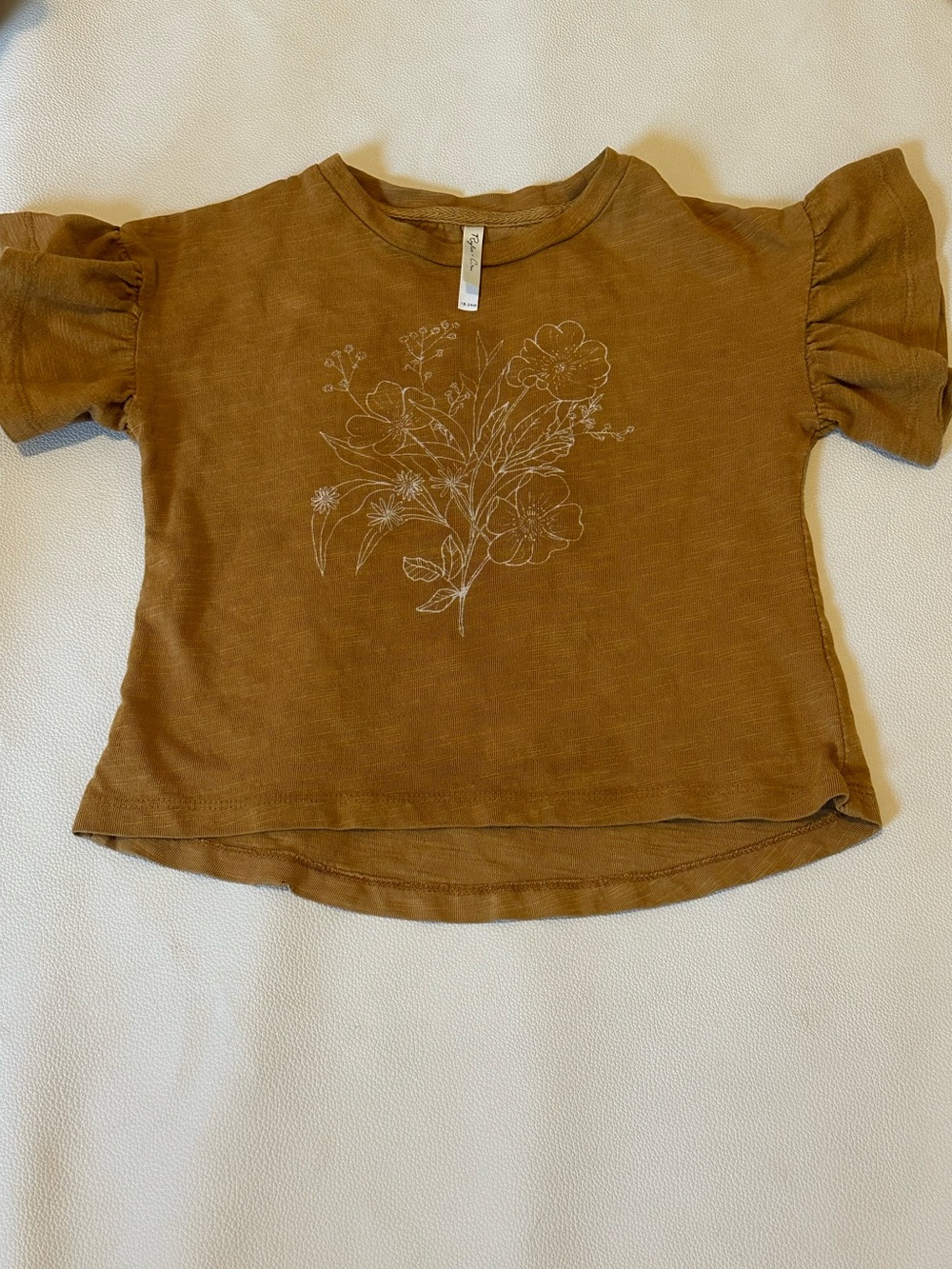 Rylee and cry Ruffle Sleeve Top - Brown